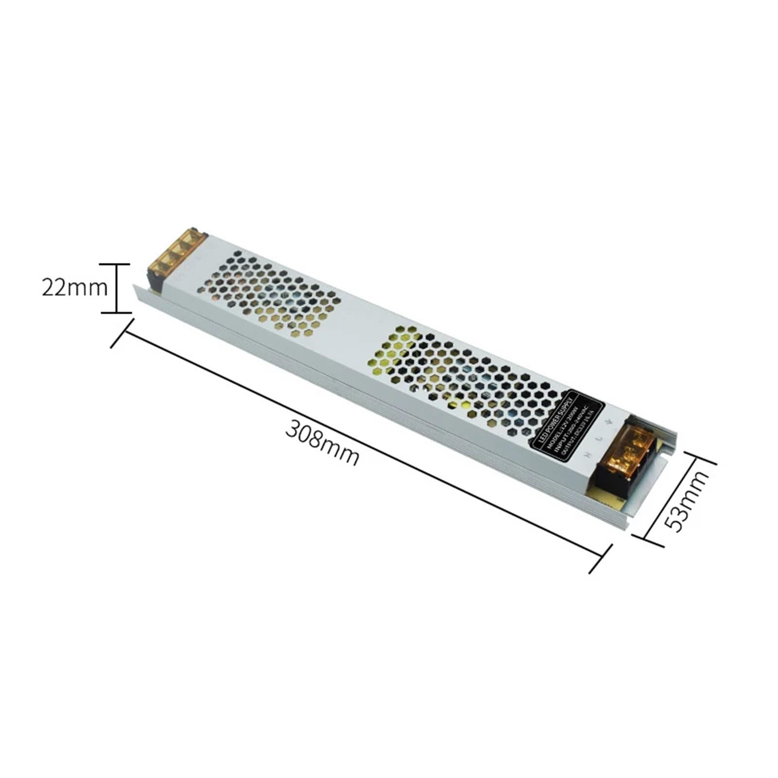 Alimentatore switching da 200 W DC 12V 16.7A 24V 8.3A Trasformatore driver LED da 220 V CA a DC12V/24V for display a strisce led(12V_200W)