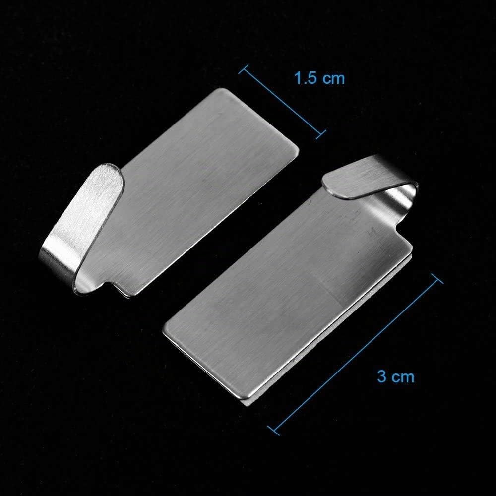 Faburo 12 Pezzi Ganci Adesivi da Parete, Appendini Adesivi per Cucina Bagno Senza Perforazione in Acciaio Inossidabile, Appendiabiti, Ganci per Asciugamano e Accappatoio.