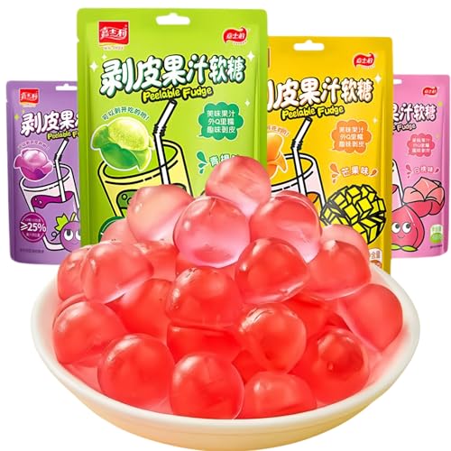 Weiße Pfirsich-geschälte Süßigkeiten Mango geschälte Süßigkeiten 68 g/Packung 50 % Saftgehalt weiche Süßigkeiten geschälte weiche Süßigkeiten gesundes Dessert Hochzeit Süßigkeiten Süßigkeiten