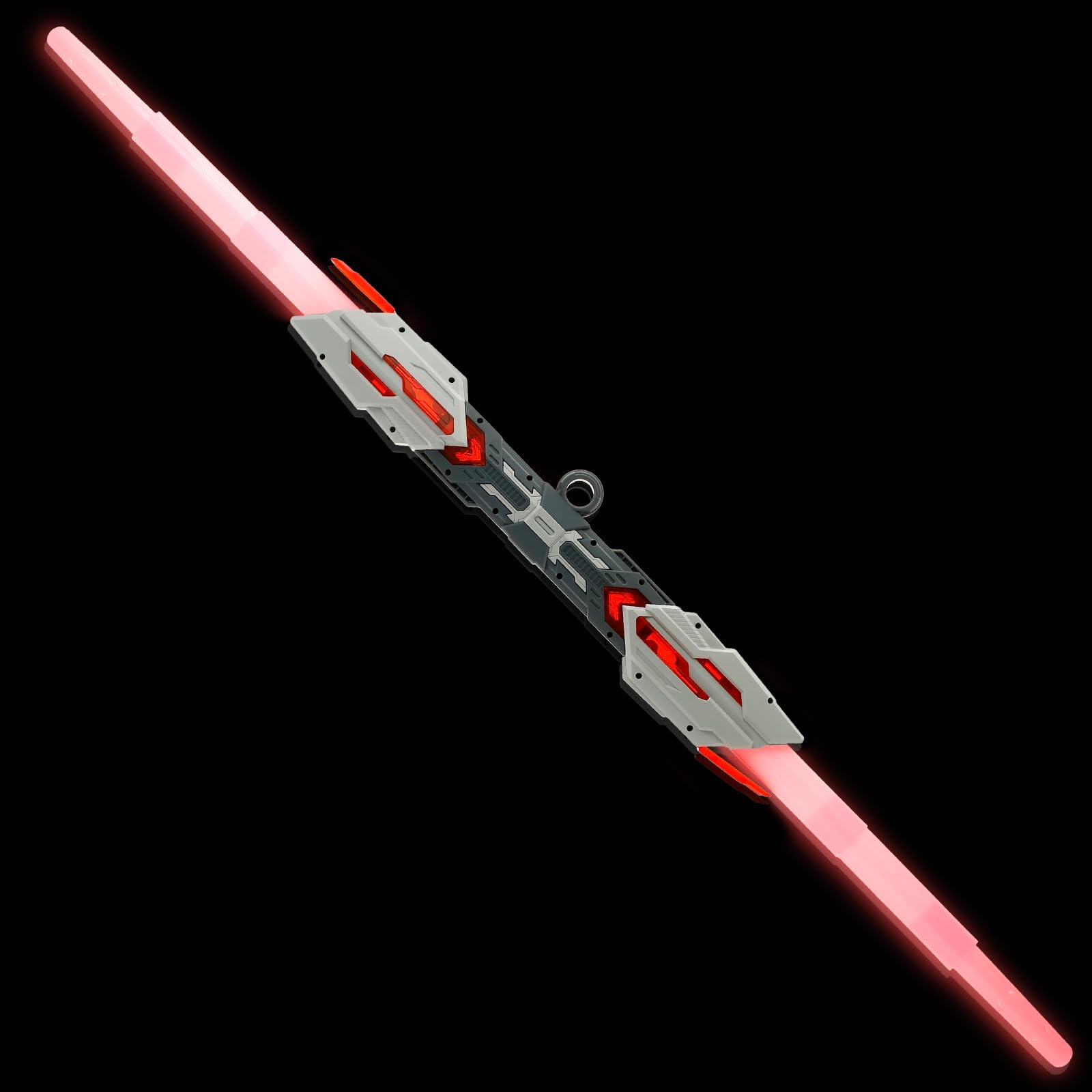 Double Blade Lightsaber Light Sword, 16 Colors Changing Light Sword with Sound Effects, 110 cm LED Lightsaber Toy for Adults Kids, Retractable LED Light Swords for Dress Up Party Favors Cosplay(Grey)