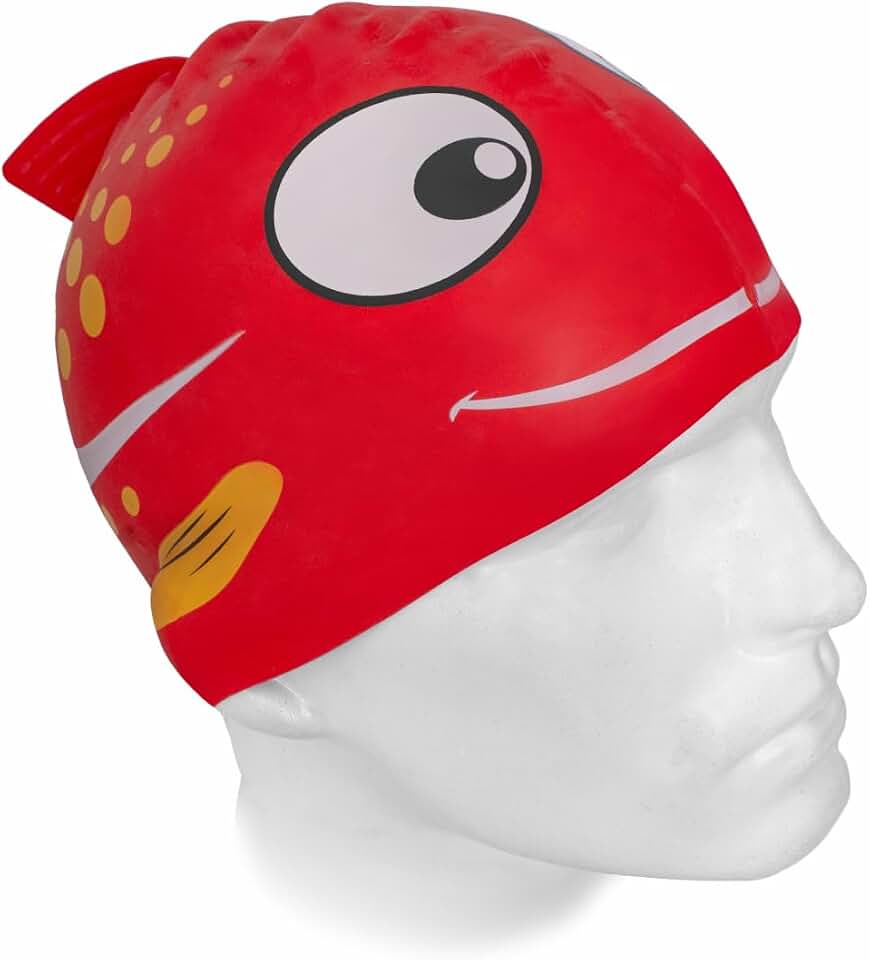 Muvin Touca de Natação em Silicone Kid – Nemo Azul - Hidroginástica – Silicone – Alta Resistência – Esportes Aquáticos - Proteção dos Cabelos - Treino – Estampada – Lazer – Durabilidade – Infantil - Unissex…