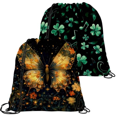 Sac à dos avec cordon de serrage pour homme femme gym voyage natation motif fleur