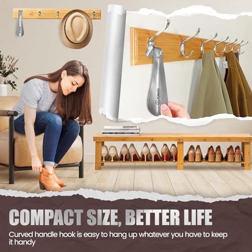 Calzador metálico compacto para viaje 15 cm 2 piezas miniatura 5
