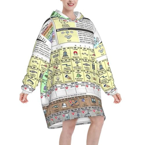 Couverture à capuche imprimé scientifique idée cadeau originale pour passionnés - 2