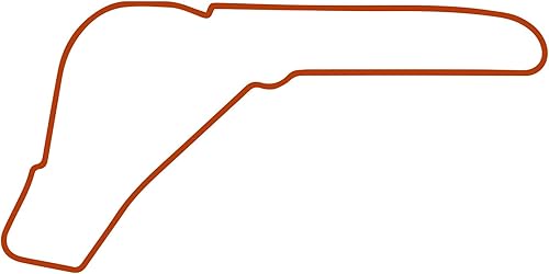 Miniatura 1 de Autodromo Nazionale Monza Track Map Italy - Calcomanía de vinilo para coche, 6 pulgadas, color naranja