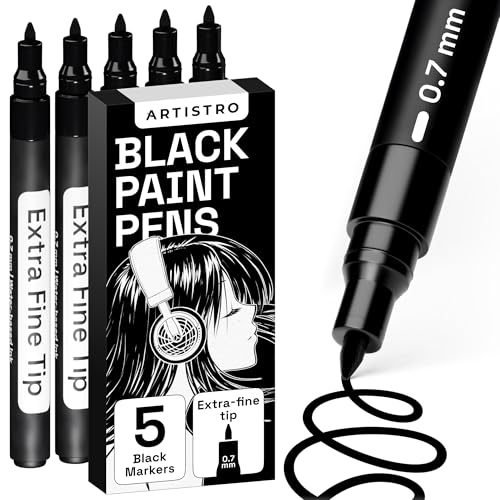 ARTISTRO 5 Black Paint Pen...