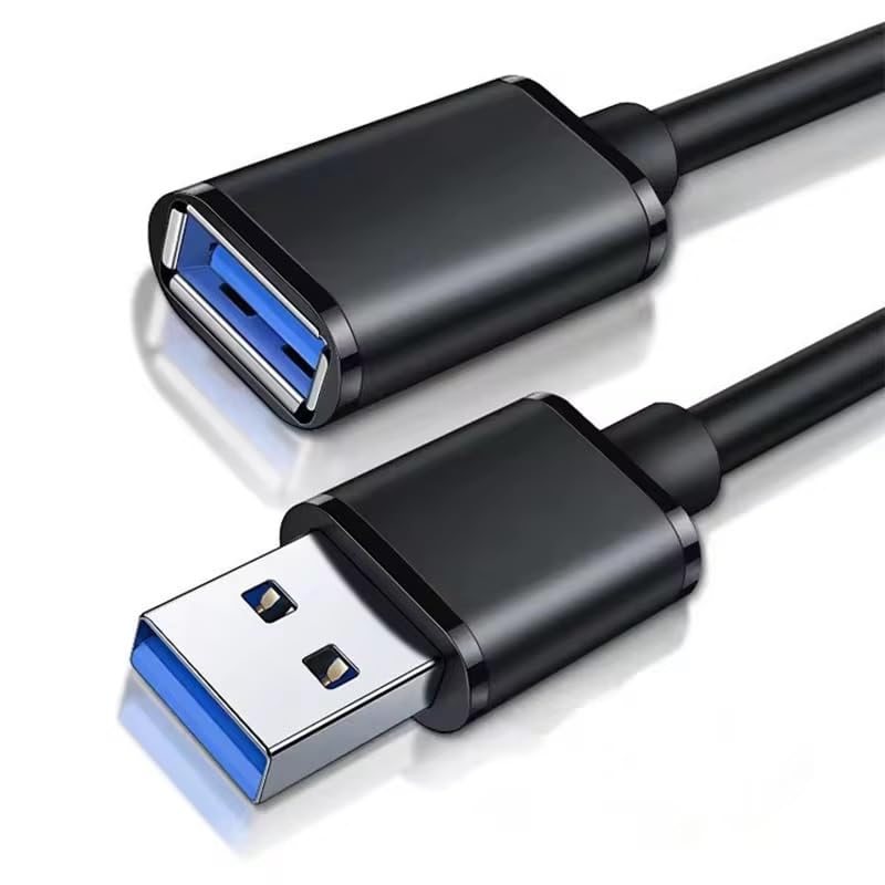 Cable Alargador USB 3.0 Super Speed, Cable Extensor USB Tipo A Macho Hembra, Alta Velocidad 5Gbps para Impresora, Ratón, Teclado, Hub, Pendrive, Mando de PS, HDD, Ordenador, 2 Metros