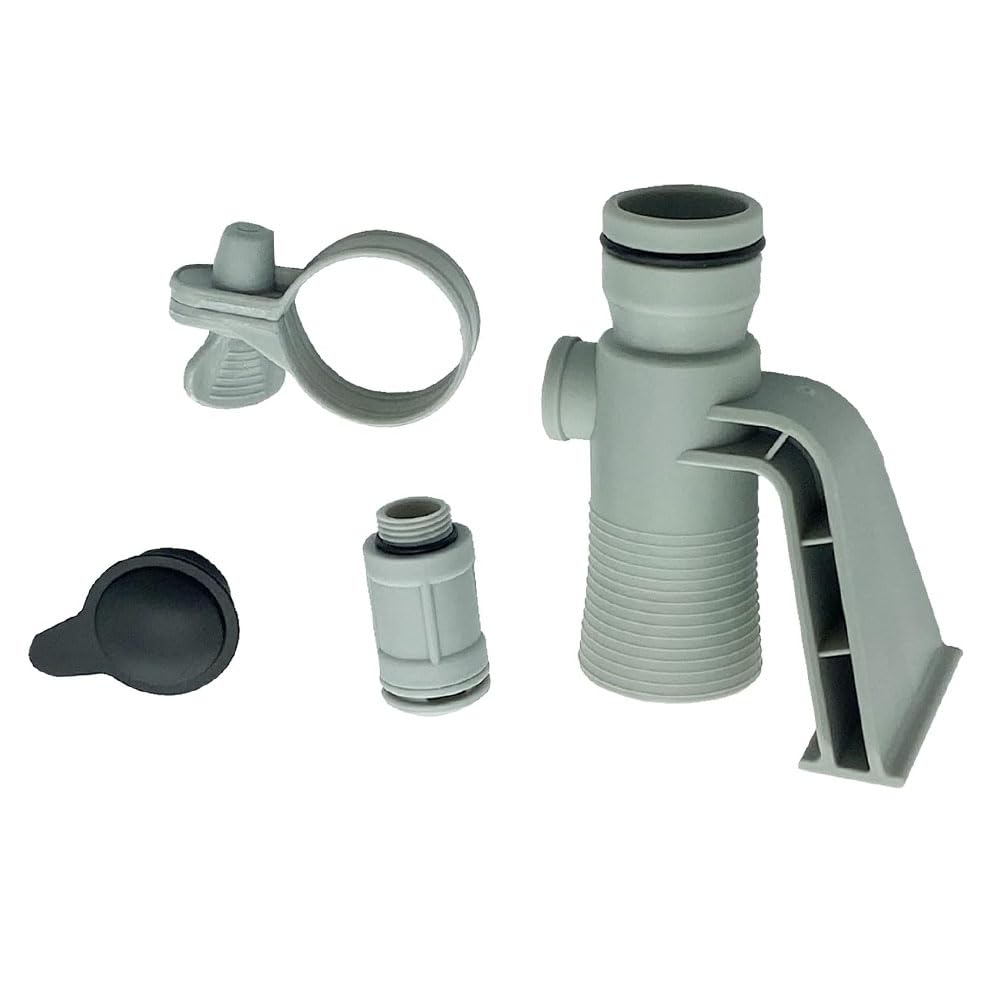 TopHomer 4 connettori per tubo della piscina, 637R 12363, adattatore per tubo con valvola a stantuffo, adatto per piscina fuori terra