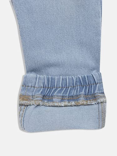 Image of Urbano Juniors Boy's Light Blue Slim Fit Washed Denim Jogger Jeans Stretch
