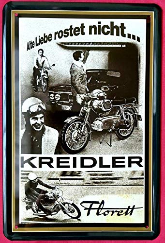 unbekannt Blechschild 20x30 cm KREIDLER Florett historisch Oldtimer Motorrad Bike Metall Schild unbekannt Blechschild 20x30 cm KREIDLER Florett historisch Oldtimer Motorrad Bike Metall Schild