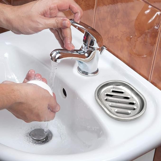 Miniatura 7 de Chandler Jabonera  Paquete de 2  Soporte de jabón de acero inoxidable  Antioxidante, soporte de esponja para fregadero de cocina  Protector de jabón