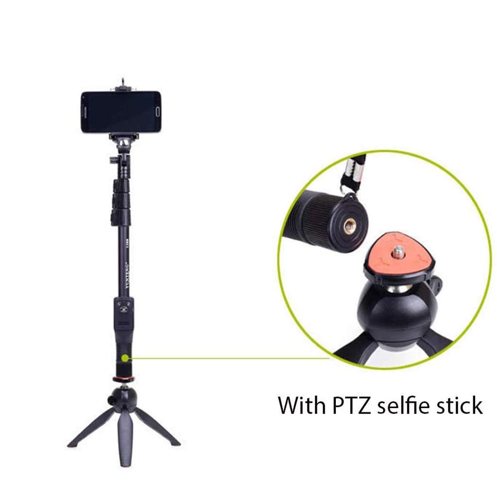 Treppiede con Piedini, Selfie Stick, treppiede Estensibile, Selfie Stick per Telefono con Telecomando Integrato e Mini treppiede Staccabile, Supporto per Fotocamera remota