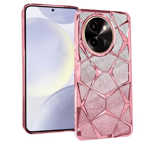 GADVIK Gradient Glitter Case for VIVO T3X | Luxury Electroplated 3...