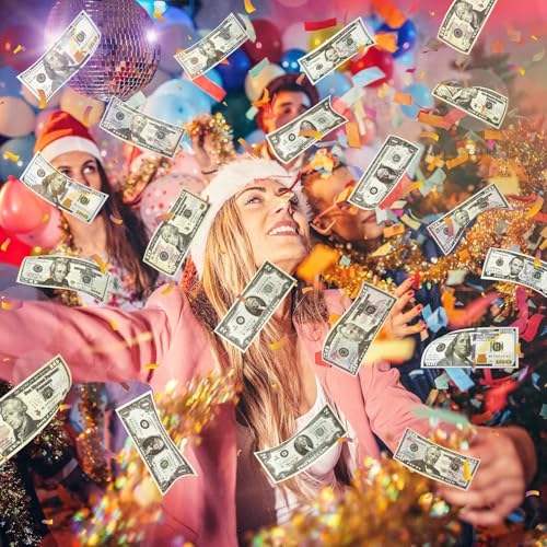 Image of Dollar Money Prank Toys for Kids 100Pcs Coupons Dummy Doller Currency Notes for Boy | Girl Learning & Education Baby Money Toys Multicolor Nakli pese or Playing Fake Money Notes Birthday Gift