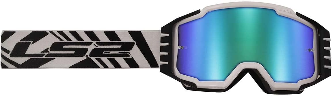 Helmets Charger Pro Motorcycle OTG Goggle (White with Green Iridium Lens)
