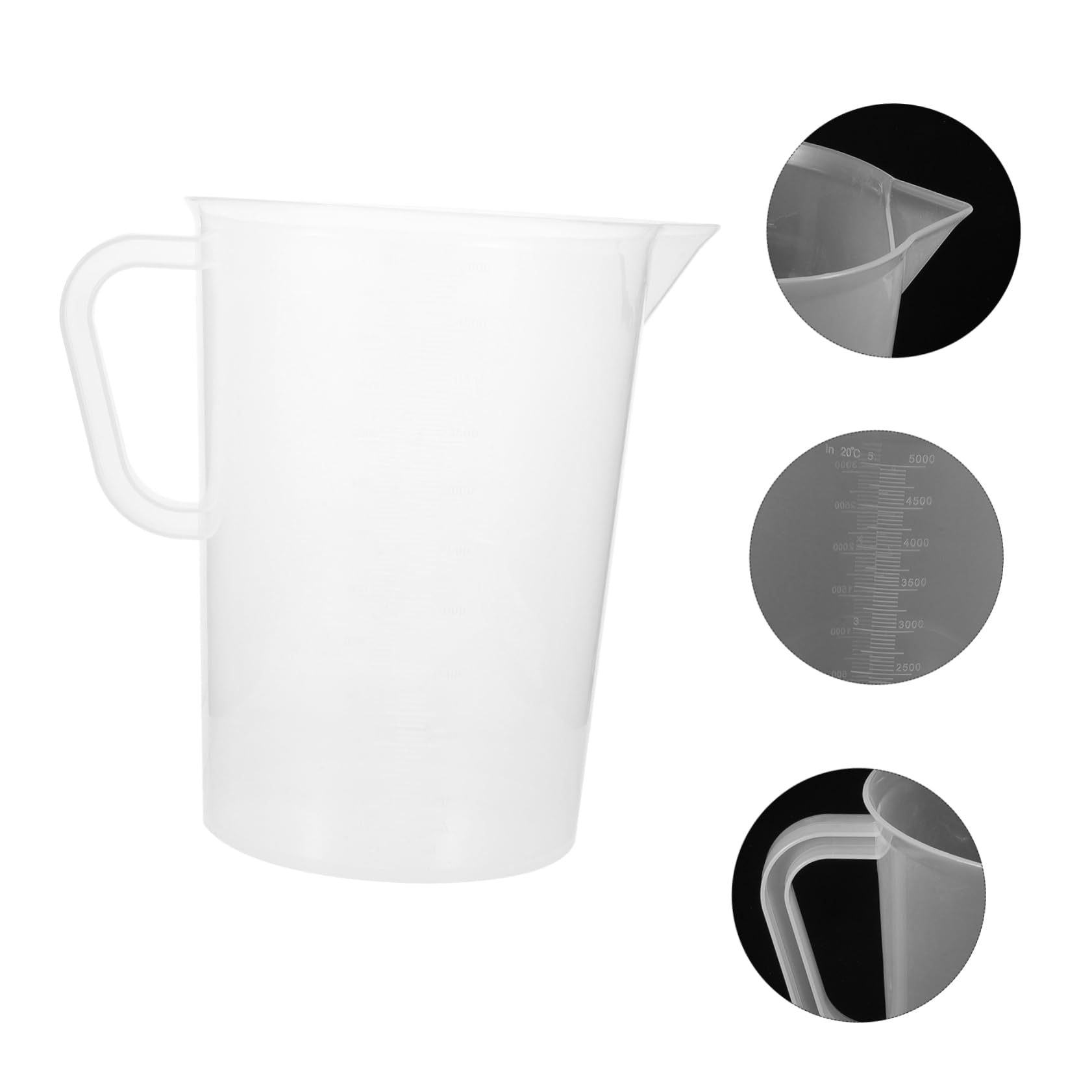 Vaso Medidor de Plástico de Resistente y Doble Cara para Cocina y Uso Doméstico Práctico y Fácil de Limpiar