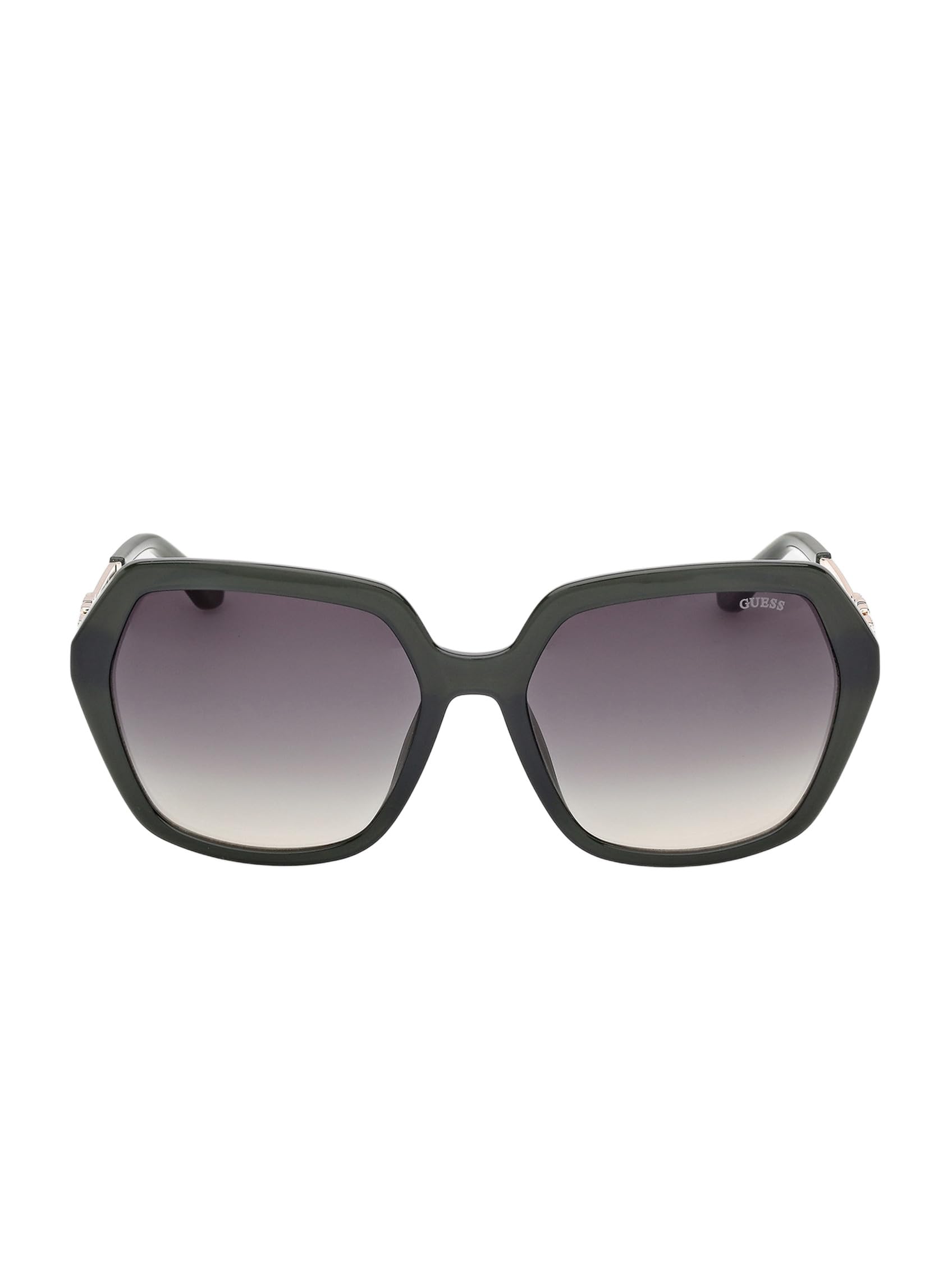 Guess Green Woman Gu00267 96P Sunglasses Injected Geometric Normal