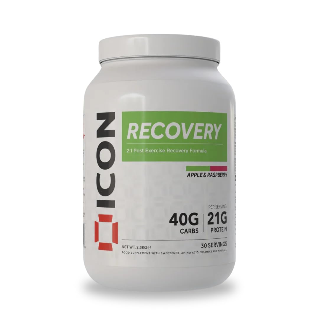 Recovery Post Workout Protein Powder – Apple & Raspberry, Muscle Recovery, Whey Protein Supplements, Carbohydrates, Glutamine, Leucine and Vitamin C, D & E – 2.3kg (30 Servings)