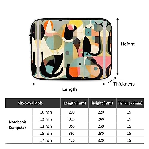 Mid-Century Modern Art Cat Laptop Sleeve Case 15 Inch Suitable For Notebook Computer Tablet Traveling Carrying Simple Case4