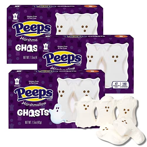image for Needzo Halloween Peeps Marshmallow Ghosts Bundle, Party Favors or Baki