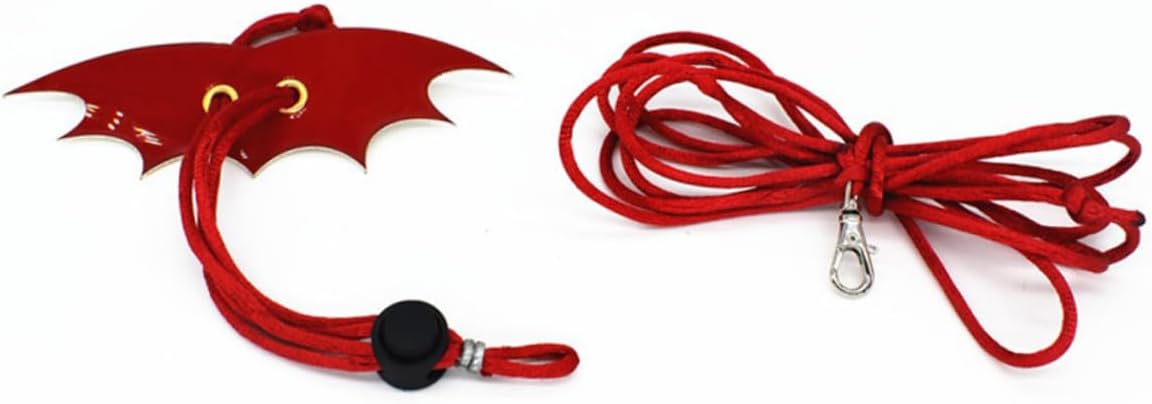 2PCS Small Animal Harness Leash with Bat Wing for Hamsters Rats Guinea Pigs Adjustable Rope Vest for Secure Neck and Stomach Protection Red Blue