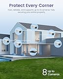 Akinguar 4K CCTV Security Camera System, 8CH NVR with 2TB HDD + 4X 8MP PoE IP Cameras Outdoor with Person/Vehicle Detection for 24/7 Recording, Full Color Night Vision, Spotlight Siren, No Monthly Fee - Image 9