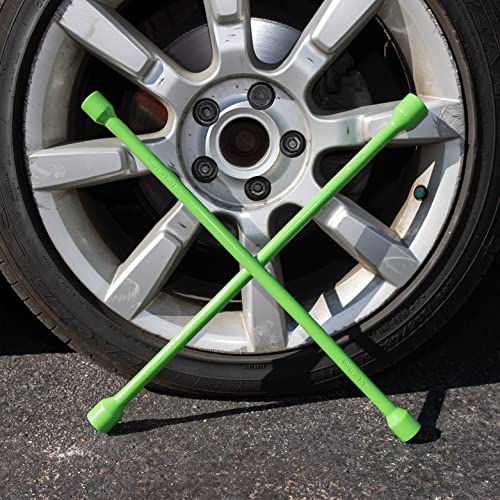 Oemtools 20561 20-Inch Universal Heavy Duty Lug Nut Wrench, 4-Way Cross Wrench, Sae & Metric Lug Wrench, Classic Cross Welded Design For Torque, Green #TOP6