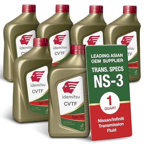 Idemitsu CVT Type N3 Transmission Fluid for Nissan Vehicles - 1 Quart Pack of 6 | Specifically Formulated for NS-3 Specification | Anti-Wear Technology & Extended Fluid Life