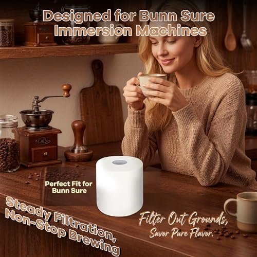 Image of 50766.0001 Filter Paper Roll Fit for Bunn Sure Immersion Coffee Brewer, White, Coffee Filter Paper Roll, High Density Coffee Filter for Clear Coffee, Fits Bunn-O-Matic Commercial Brewers, 3 Pack