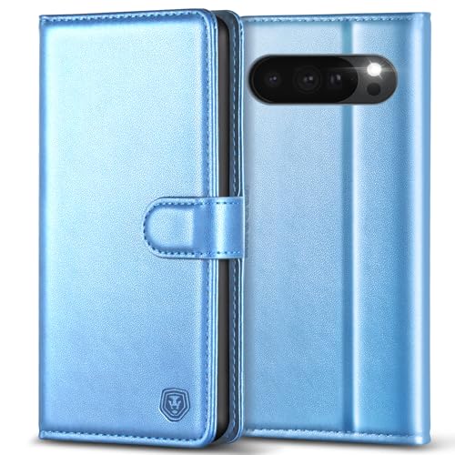 Coque pour Google Pixel 10 Pro XL antichoc étui portefeuille bleu