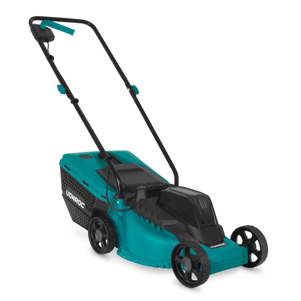 VONROC Kosiarka Akumulatorowa 20V 32 cm Bezszczotkowa 30L 3 Wysokości 30–70 mm | Do Małych Ogrodów (bez aku i ładowarki)