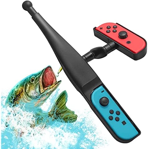Fishing Rod for Nintendo Switch, Fishing Game Accessories Compatible with Nintendo Switch Legendary Fishing - Nintendo Switch Standard Edition and Bass Pro Shops: The Strike Championship Edition Cover