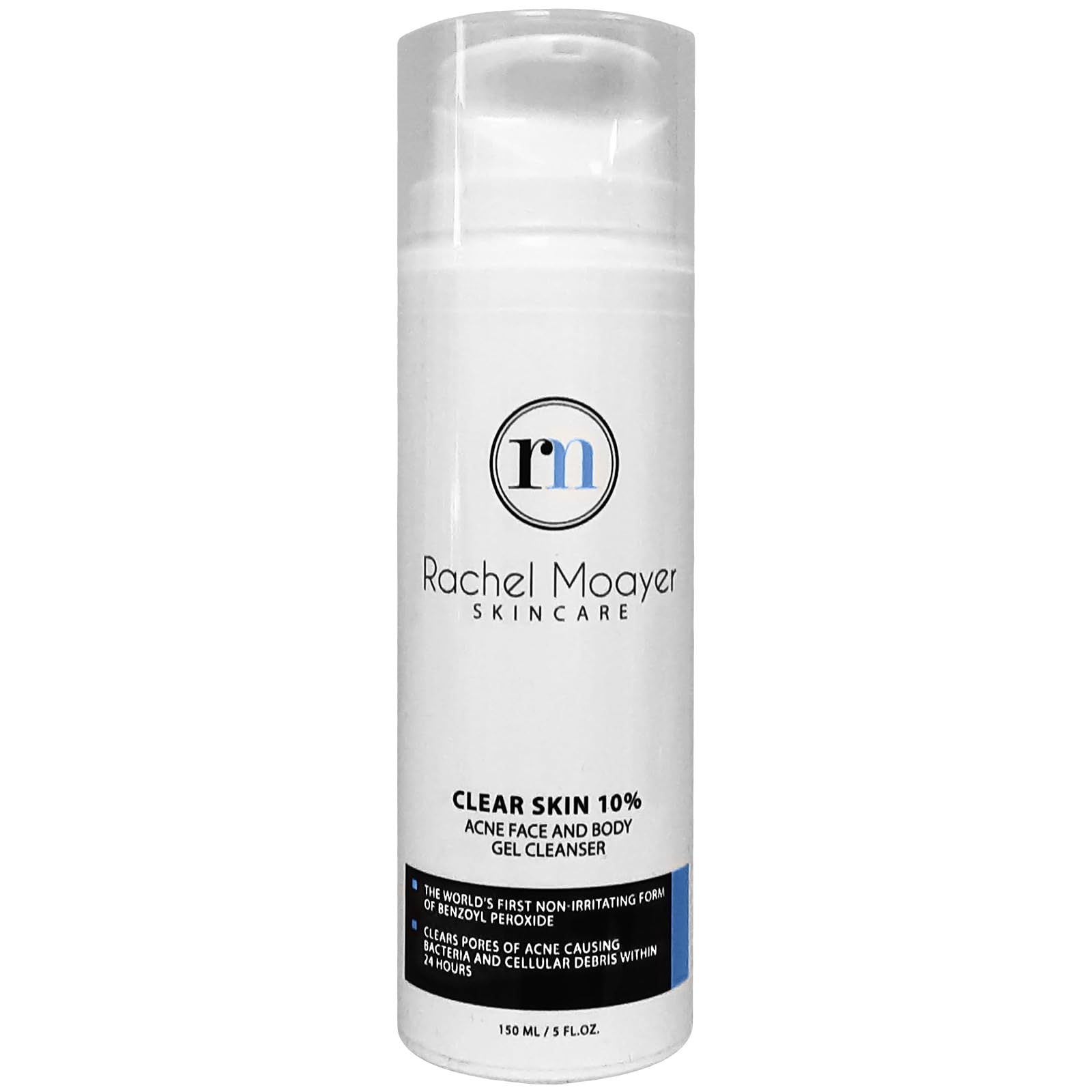 Sponsored Ad - Rachel Moayer Clear Acne Face Wash & Acne Body Wash Gel Cleanser with 10% Benzoyl Peroxide, Ideal for Back Acne, Clear and Prevent Breakouts with Body Wash for Acne Prone Skin, Non-Irritating Formula