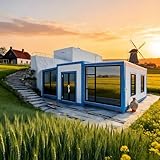 Luxury Tiny Home for Sale 20ft/30ft/40ft Prefab Tiny Home Modular Houses with 1-4 Bedrooms & Kitchen Bathroom Tiny Houses to Live in for Adults, Expandable Container House