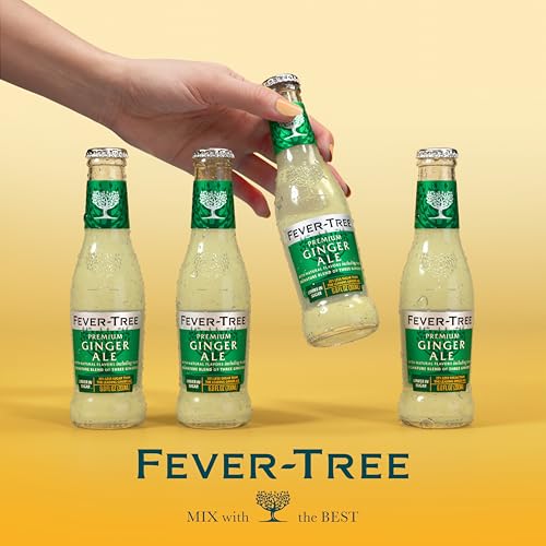 Image of Fever-Tree Ginger Ale - Premium Mixer for Cocktails and Mocktails, 6.8 fl oz Bottles, Pack of 24 - Naturally Sourced, Non-GMO