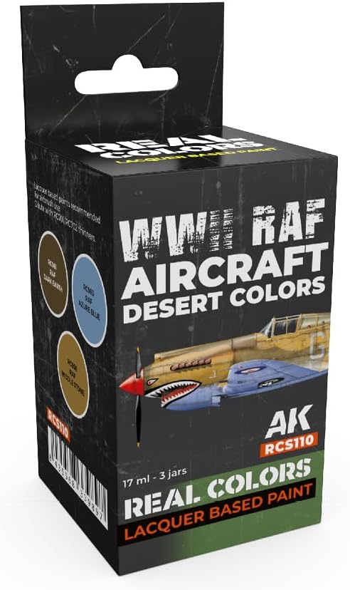 AK Interactive AK Real Colors Set RCS110 WWII RAF Aircraft Desert Colors (3x17ml)