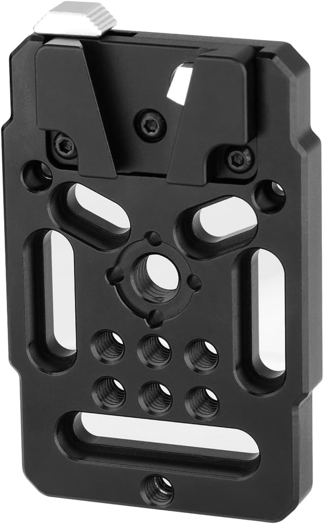 Nitze Mini V Mount Battery Plate, V-Lock Plate with 1/4" and M3 Screws, Compatible with SmallRig/Neewer/K&F Concept V Mount Battery - N21-A1