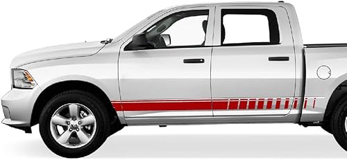 2 calcomanías autoadhesivas de rayas de vinilo para puerta lateral compatibles con Dodge Ram DSDJ 2009-2016.