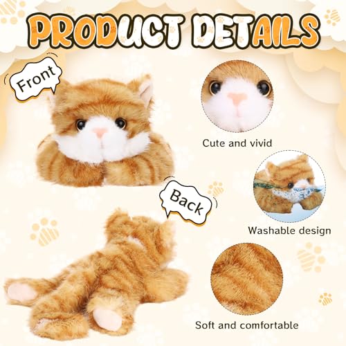 Image of 3 Pcs 9 Inch Cat Stuffed Animal Plush Gift Baby Shower Party Favors Cute Kitten Plush Toys Small Cat Stuffed Animal Soft Sleeping Supplies for Boys Girls Toddlers Birthday(Sweet Style)