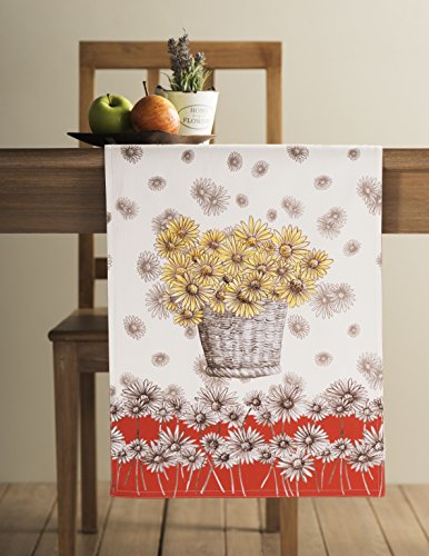 Maison d' Hermine Table runner 100% Cotton Single Layer Table Runners 230 CM long for Christmas Decorations Home Kitchen Dining Party Wedding Bridal Shower (Bagatelle - Image 4