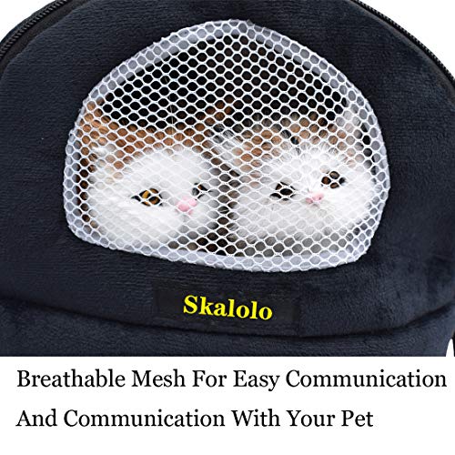 Small Animals Hamster Carrier Bag,Super Soft Coral Fleece Bonding Pouch with Adjustable Strap for Squirrel, Mice, Rats… - Image 6