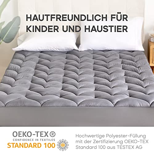Sonive Matratzenbezug 140x200, Atmungsaktiver Matratzenschoner – Ansicht 3