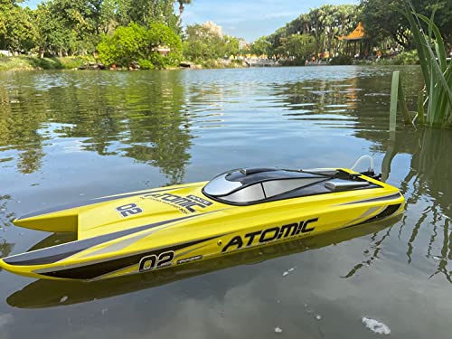 SOWOFA Ready to Run, 27.5' Inches Remote Control Speed Boat Electric RC Boat Top Speed 40MPH+ Brushless Motor Excellent Functions for Hobbies Player Adult Age 14+