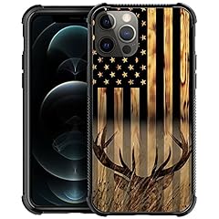 Wood Grain American Flag Buck Hunter Deer