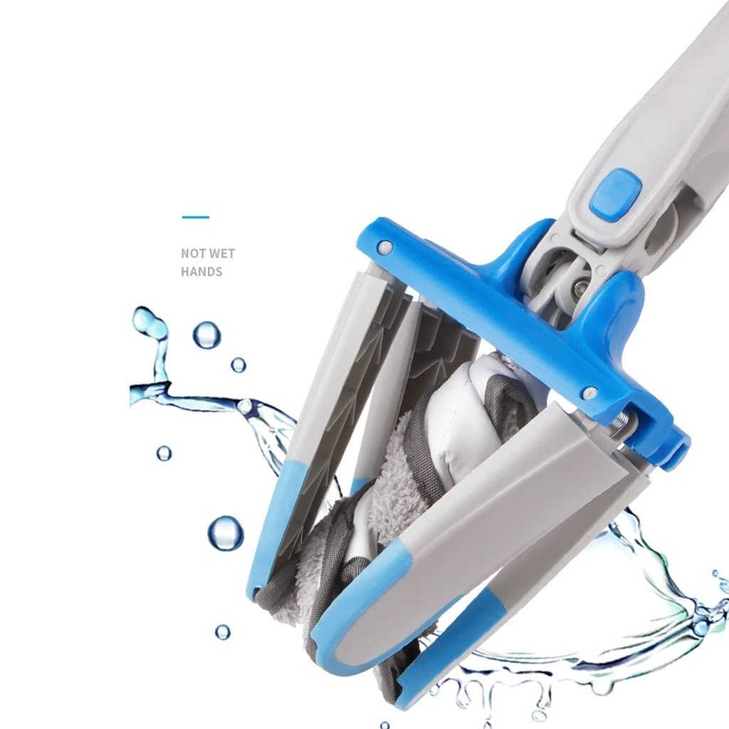 serpillière MOP à la main à la main à la main à la main de la machine à laver de type X-Type X, avec 3 plats de remplacement en microfibre faciles à essorer des outils de nettoyage au sol Convient à t
