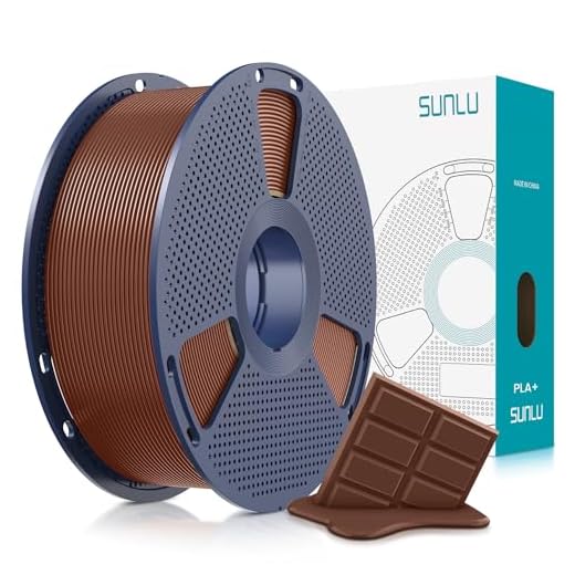 SUNLU 3D Printer Filament PLA Plus 1.75mm, SUNLU Neatly Wound PLA Filament 1.75mm PRO, PLA+ Filament for Most FDM 3D Printer, Dimensional Accuracy +/- 0.02 mm, 1 kg Spool(2.2lbs), Chocolate