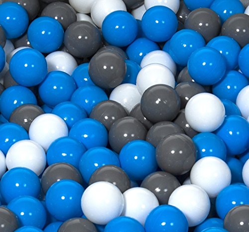 Velinda 150 Bällebad Bälle, weiß blau grau