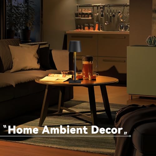Yogaret BLACK DINNER LAMP- 2 PACK 2 Pack Rechargeable Table Lamps,Cordless Lamp With 6000Mah Battery Operated, Portable Indoor/Outdoor Table Lamp thumb #5