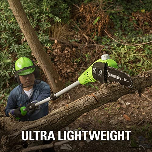 Image of Greenworks 40V 8 inch Cordless Pole Saw Battery and Charger Not Included, PS40B00