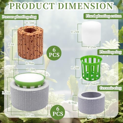 Image of 12 PCS New Upgrade Aquarium Plant Weight,Aquarium Plant Holder Aquatic Plants Ceramic Fixing Ring Anti-Floating Ceramic Aquariums Plants Ring Aquariums Landscape Decorative Accessories